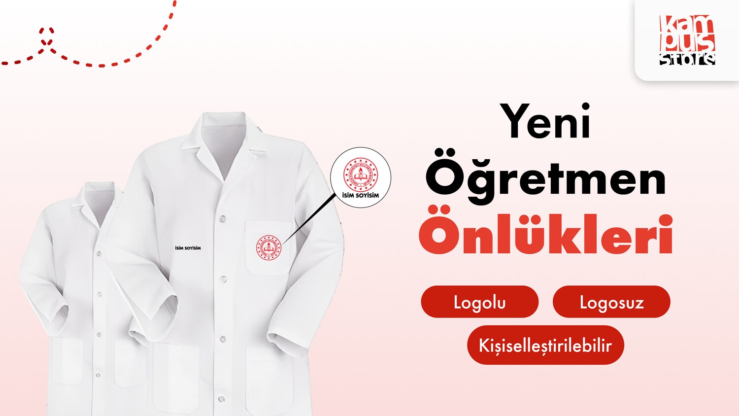Yeni Öğretmen Önlükleri - Logolu, Logosuz, Kişiselleştirilebilir