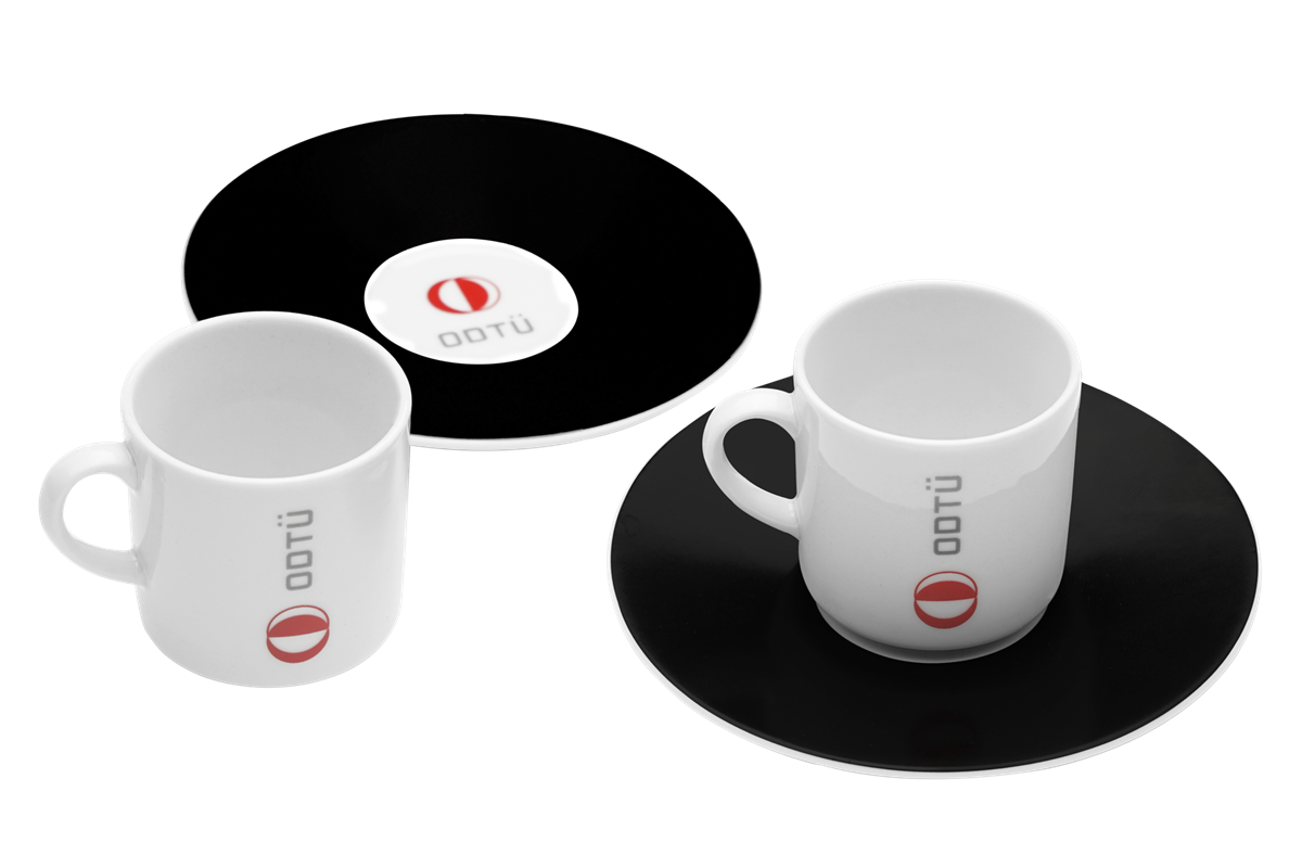 Kuşlu Kahve Fincanı Kadife Kutulu Takım - 2'li Set